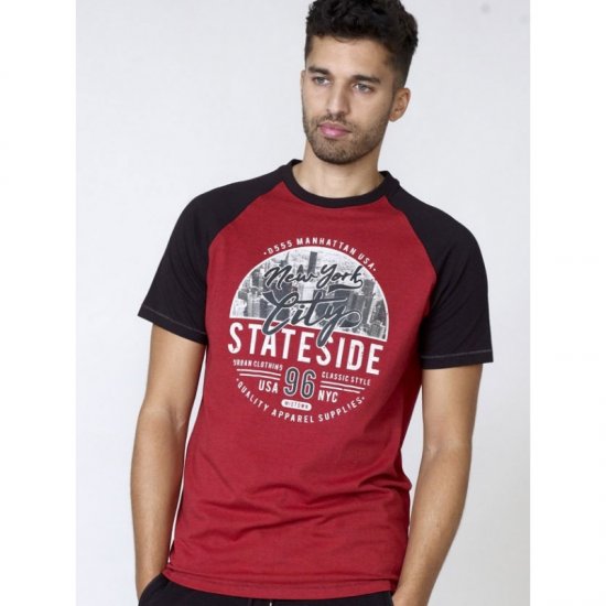 D555 Jarvis T-shirt Red - Тениски - мъжки тениски големи размери