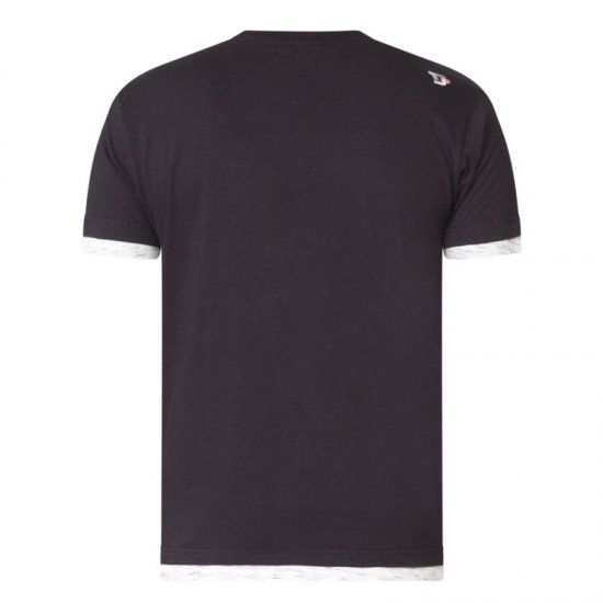 D555 Merlin T-shirt Black - Тениски - мъжки тениски големи размери
