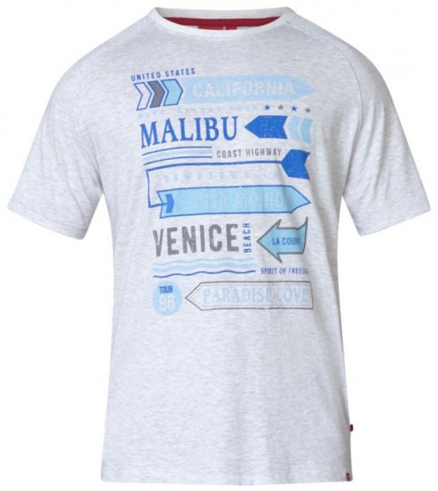 D555 Norris T-shirt Grey - Тениски - мъжки тениски големи размери