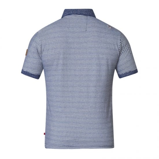 D555 Tyrone Polo Blue - Поло тениски - мъжки тениски с яка големи размери