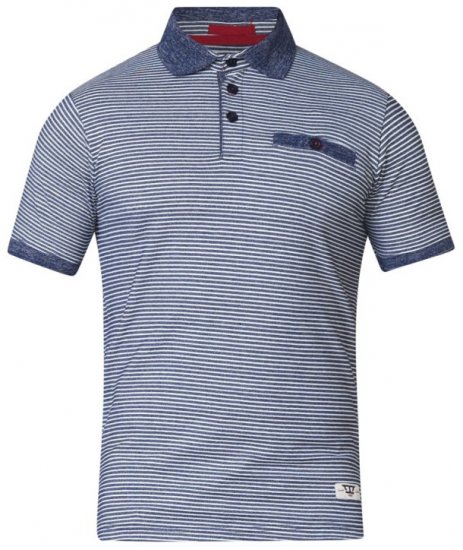 D555 Tyrone Polo Blue - Поло тениски - мъжки тениски с яка големи размери