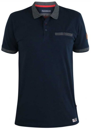 D555 Walker Polo Navy - Поло тениски - мъжки тениски с яка големи размери