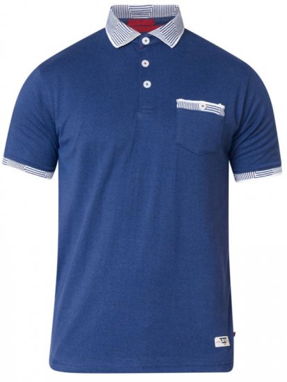 D555 George Polo Navy - Поло тениски - мъжки тениски с яка големи размери
