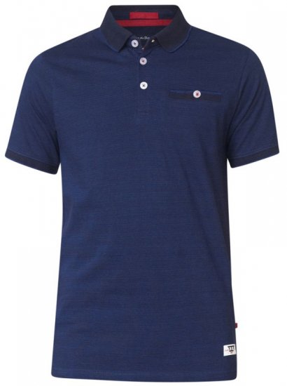 D555 Jerell Polo Navy - Поло тениски - мъжки тениски с яка големи размери