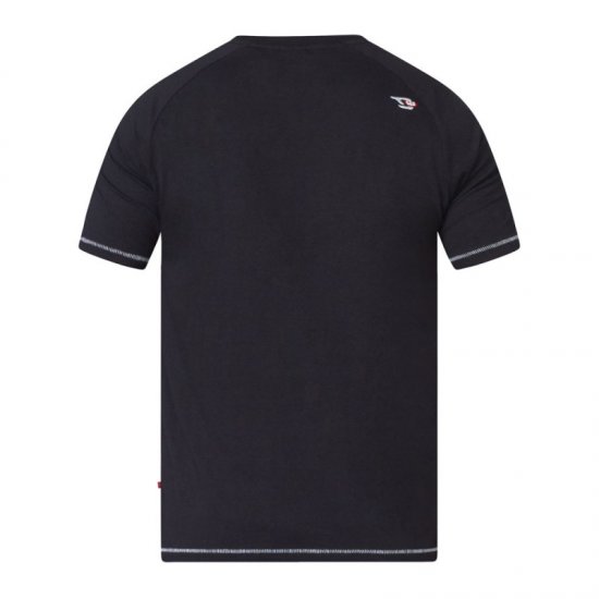 D555 Perry T-shirt Black - Тениски - мъжки тениски големи размери