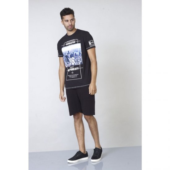 D555 Ethan T-shirt Black - Тениски - мъжки тениски големи размери