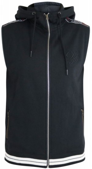 D555 Chemung Short Sleeve Hoodie Black - Суичъри & cуичъри с качулка - мъжки суичъри големи размери