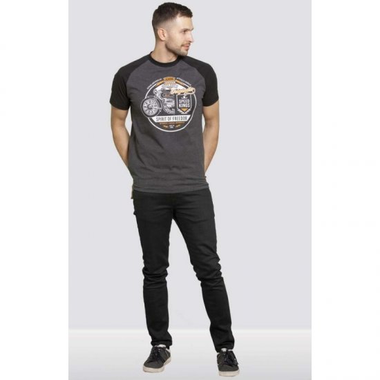 D555 Dallas T-shirt Charcoal - Тениски - мъжки тениски големи размери