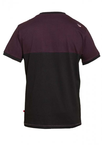 D555 Jackson T-shirt Burgundy - Тениски - мъжки тениски големи размери