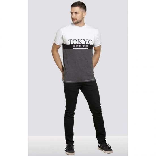 D555 Morris T-shirt Charcoal - Тениски - мъжки тениски големи размери