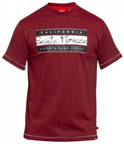 D555 Tempa T-shirt Red - Тениски - мъжки тениски големи размери