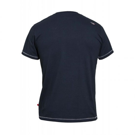 D555 Thornton Embroidery T-shirt Navy - Тениски - мъжки тениски големи размери
