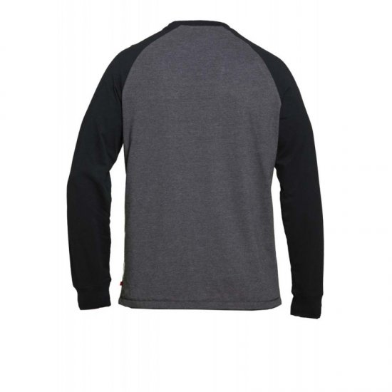 D555 Illinois Long Sleeve T-shirt Charcoal - Тениски - мъжки тениски големи размери