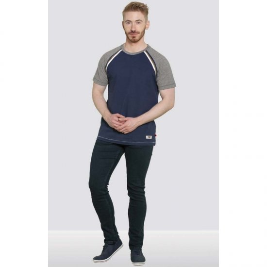 D555 Ashburn T-shirt Navy - Тениски - мъжки тениски големи размери