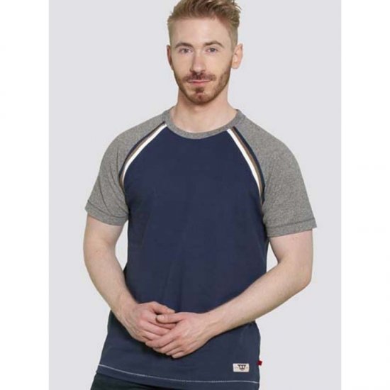 D555 Ashburn T-shirt Navy - Тениски - мъжки тениски големи размери