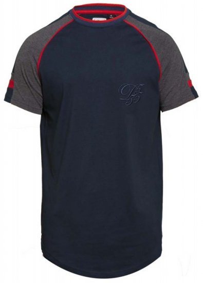 D555 Brendon T-shirt Navy - Тениски - мъжки тениски големи размери