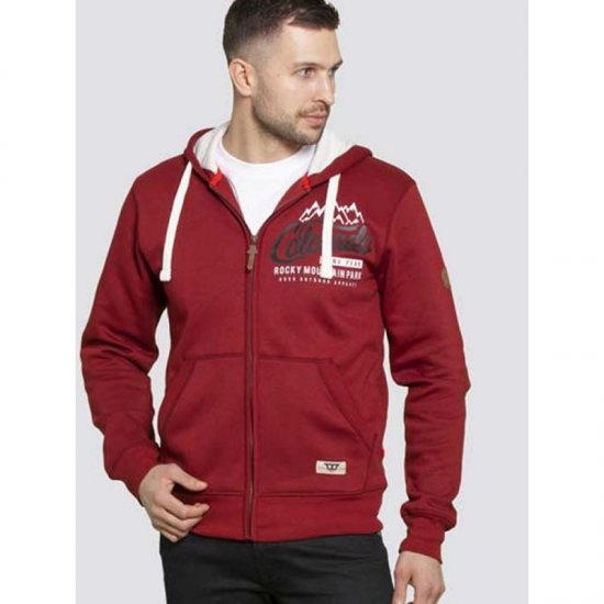 D555 Durham Hoodie Red - Суичъри & cуичъри с качулка - мъжки суичъри големи размери