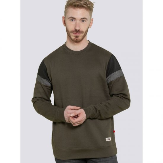 D555 Clermont Sweatshirt Khaki - Суичъри & cуичъри с качулка - мъжки суичъри големи размери