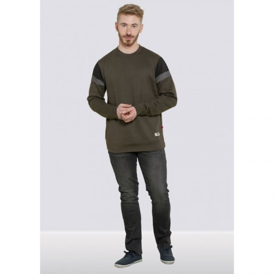 D555 Clermont Sweatshirt Khaki - Суичъри & cуичъри с качулка - мъжки суичъри големи размери