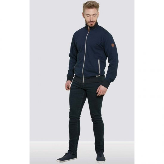 D555 Buxton Full Zip Sweatshirt Navy - Суичъри & cуичъри с качулка - мъжки суичъри големи размери