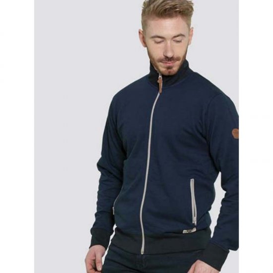 D555 Buxton Full Zip Sweatshirt Navy - Суичъри & cуичъри с качулка - мъжки суичъри големи размери