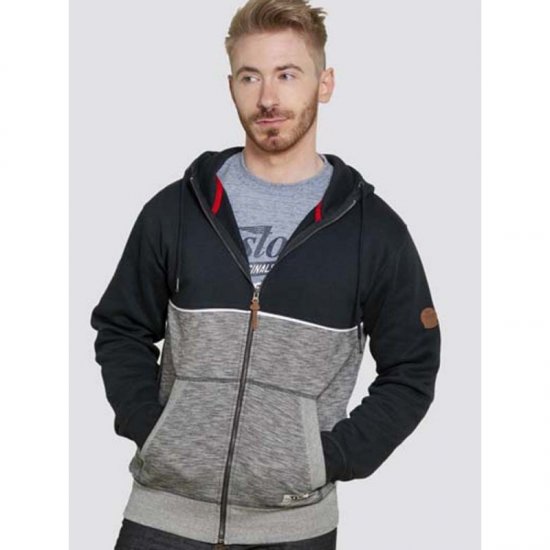 D555 Lamarsh Hoodie Navy - Суичъри & cуичъри с качулка - мъжки суичъри големи размери