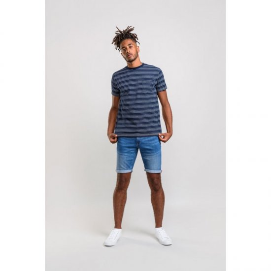 D555 Caspian T-shirt Navy - Тениски - мъжки тениски големи размери