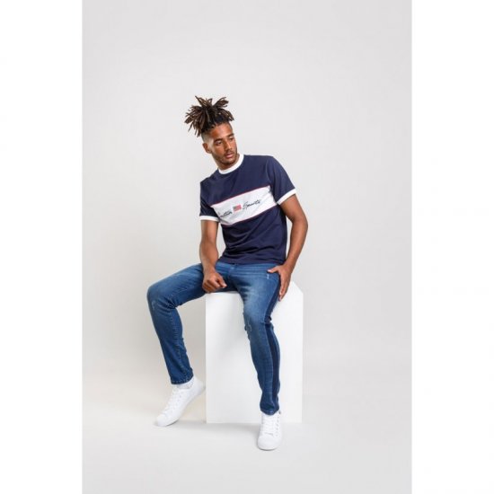 D555 Cullen T-shirt Navy - Тениски - мъжки тениски големи размери
