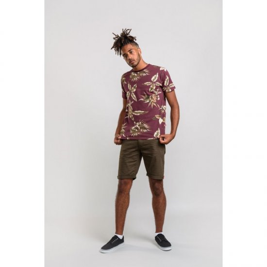 D555 Baxter T-shirt Wine-red - Тениски - мъжки тениски големи размери