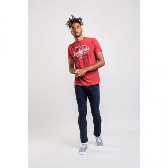 D555 Shelton T-shirt Red - Тениски - мъжки тениски големи размери