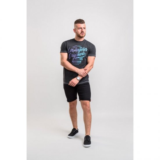 D555 Simmons T-shirt Black - Тениски - мъжки тениски големи размери