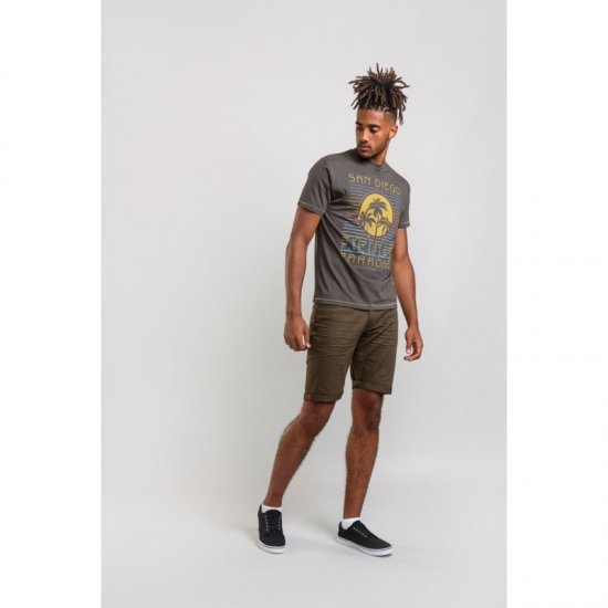 D555 Stanley T-shirt Khaki - Тениски - мъжки тениски големи размери