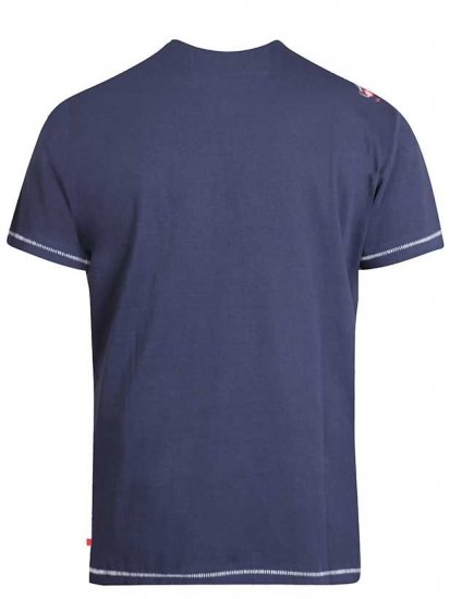 D555 Ronald T-shirt Navy - Тениски - мъжки тениски големи размери