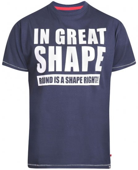 D555 Ronald T-shirt Navy - Тениски - мъжки тениски големи размери