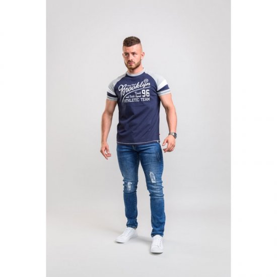 D555 Jones T-shirt Navy - Тениски - мъжки тениски големи размери