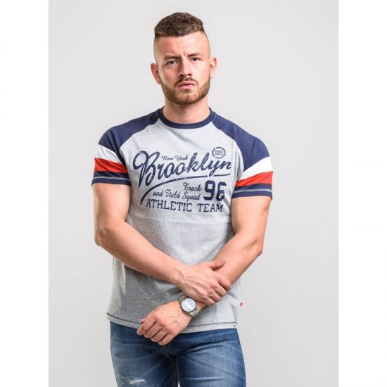 D555 Jones T-shirt Grey - Тениски - мъжки тениски големи размери