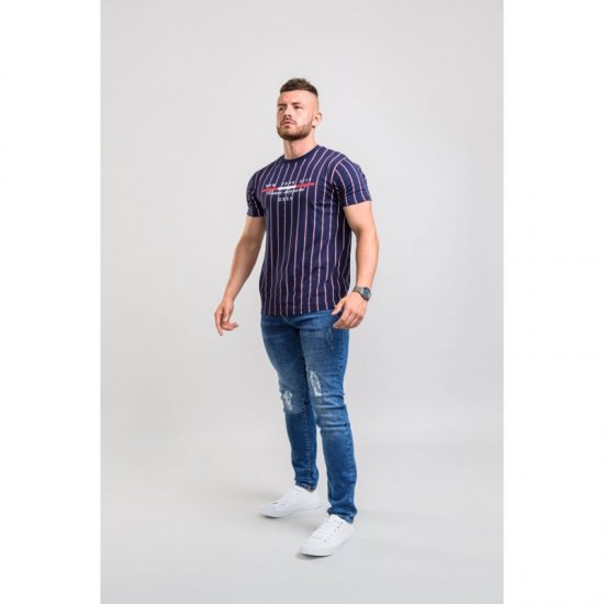 D555 Davis T-shirt Navy - Тениски - мъжки тениски големи размери