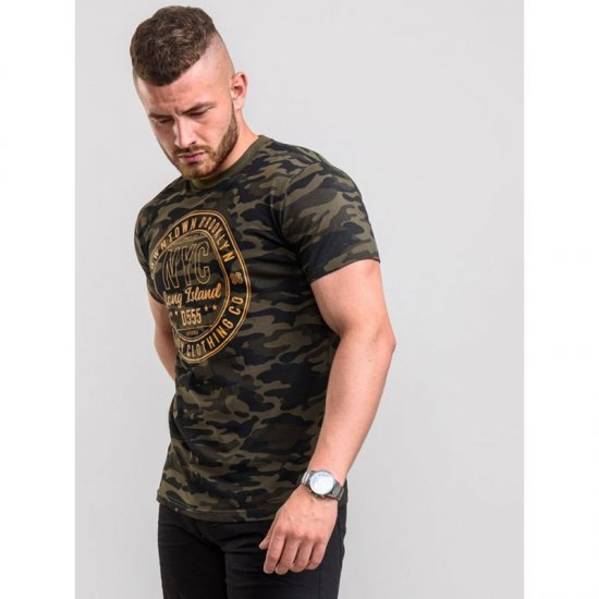 D555 Thompson T-shirt Jungle Camo - Тениски - мъжки тениски големи размери