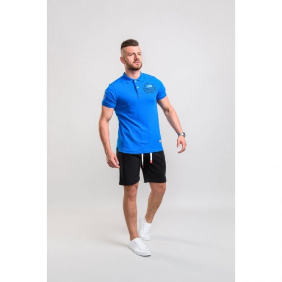 D555 Parker Polo Blue - Поло тениски - мъжки тениски с яка големи размери