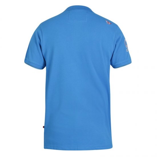 D555 Parker Polo Blue - Поло тениски - мъжки тениски с яка големи размери