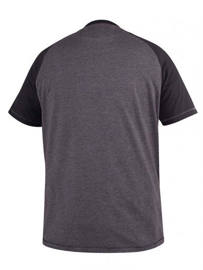 D555 Lismore Raglan Sleeve San Diego Printed T-Shirt Charcoal - Тениски - мъжки тениски големи размери
