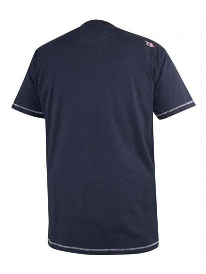 D555 Randwick San Francisco Printed T-Shirt Navy - Тениски - мъжки тениски големи размери
