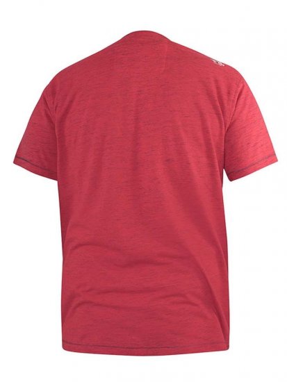 D555 Brisbane Santa Monica Route 66 Printed T-Shirt Red - Тениски - мъжки тениски големи размери