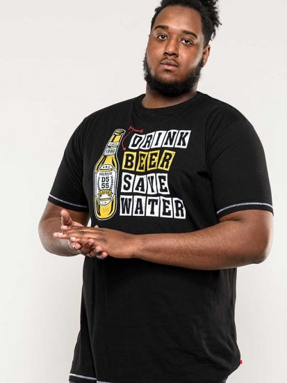 D555 Salford Save Water Drink Beer T-shirt Black - Тениски - мъжки тениски големи размери