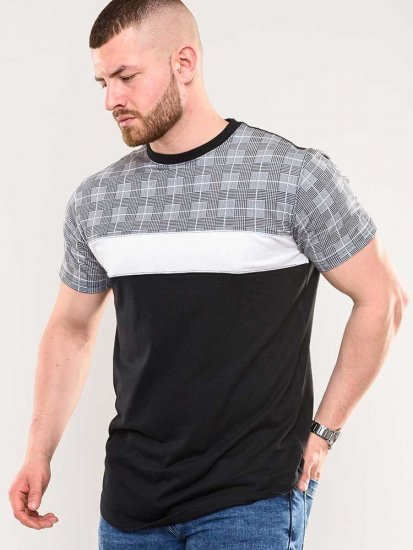 D555 Vista Couture Cut And Sew Curved Hem T-Shirt - Тениски - мъжки тениски големи размери