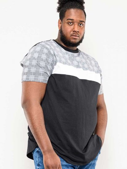 D555 Vista Couture Cut And Sew Curved Hem T-Shirt - Тениски - мъжки тениски големи размери