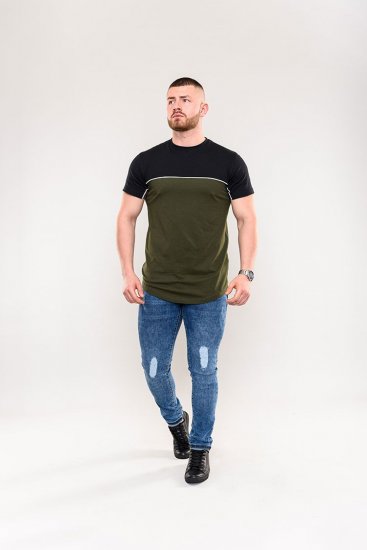 D555 Buckland Couture Cut And Sew Curved Hem T-Shirt - Тениски - мъжки тениски големи размери