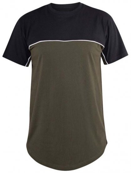D555 Buckland Couture Cut And Sew Curved Hem T-Shirt - Тениски - мъжки тениски големи размери