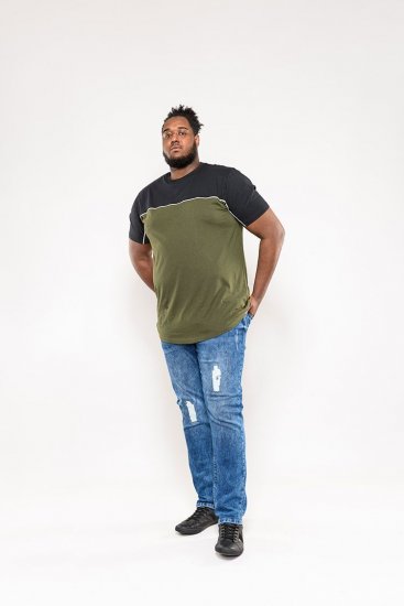 D555 Buckland Couture Cut And Sew Curved Hem T-Shirt - Тениски - мъжки тениски големи размери