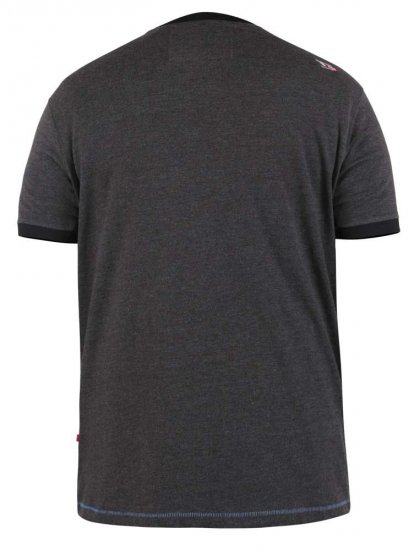 D555 Dowland T-Shirt With Ribbed Neck And Cuffs - Тениски - мъжки тениски големи размери